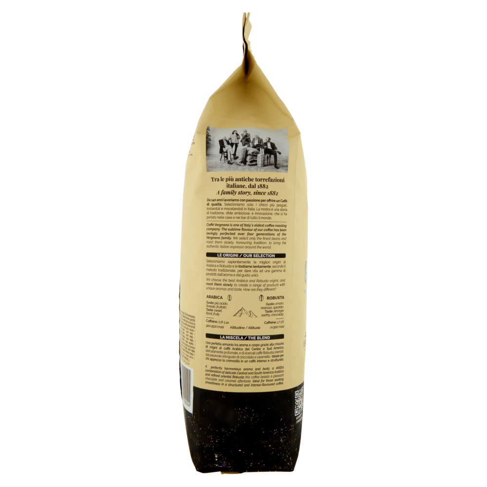 Caffè Vergnano 1882 Granaroma Miscela Classica Caffè in Grani 1000 g