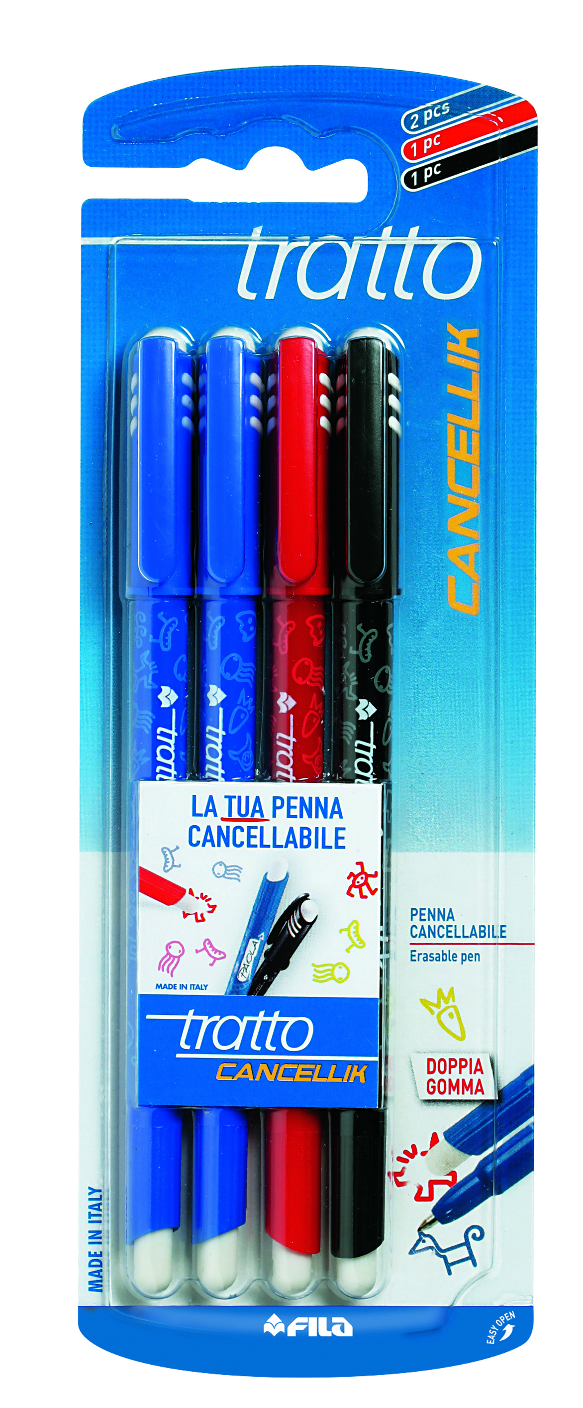 FILA 4 penne cancellabili tratto cancellik