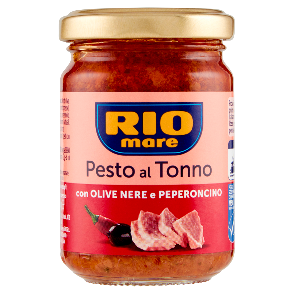 Rio mare Pesto al Tonno con Olive Nere e Peperoncino 130 g Carrefour