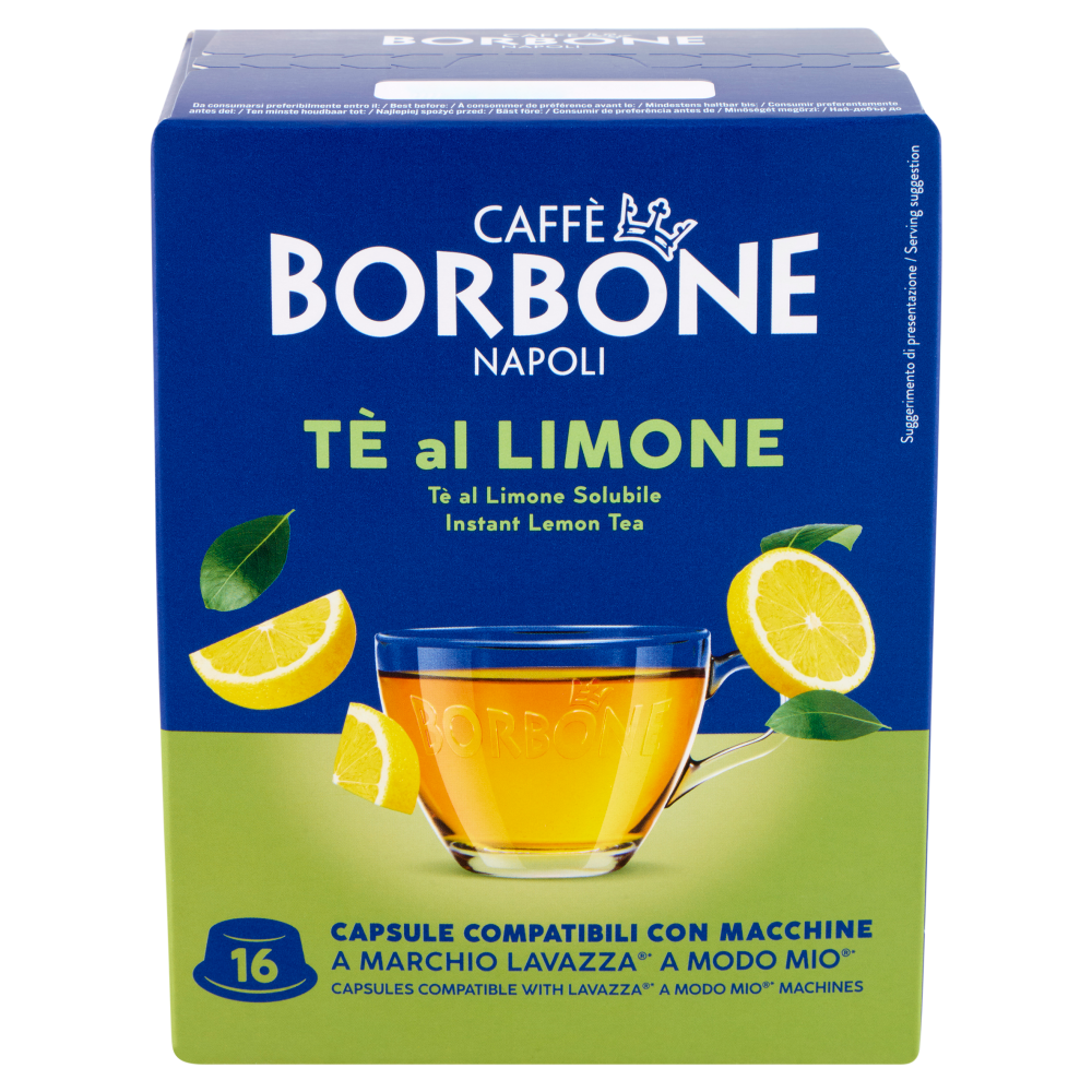 Borbone T&egrave; al Limone Compatibile Lavazza* A Modo Mio* 16 Capsule 16 x 9 g