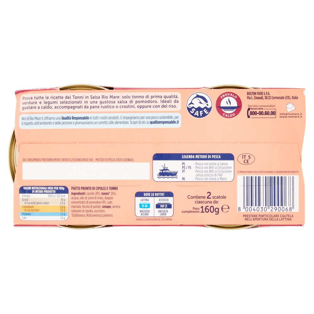 Rio mare Tonno in salsa con Cipolle 2 x 160 g