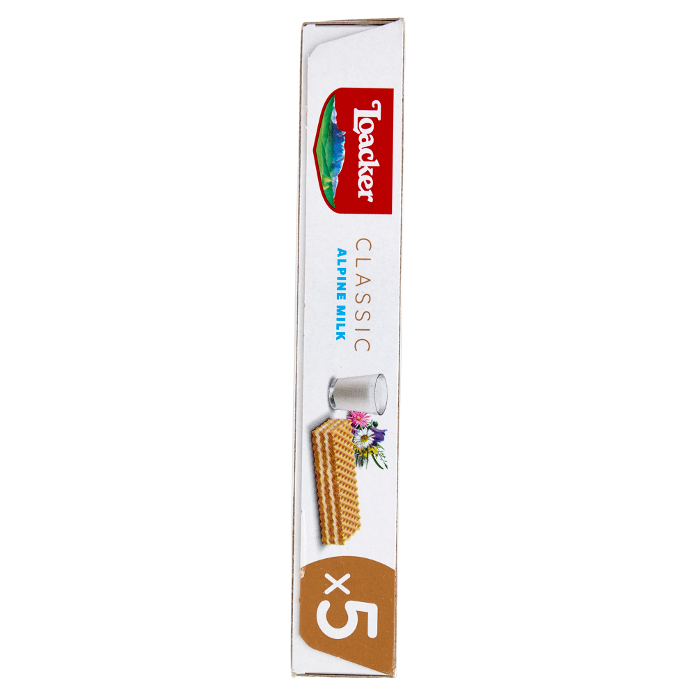 Loacker Classic Alpine Milk Wafer con crema al Latte Alpino non OGM Wafers 45gx5