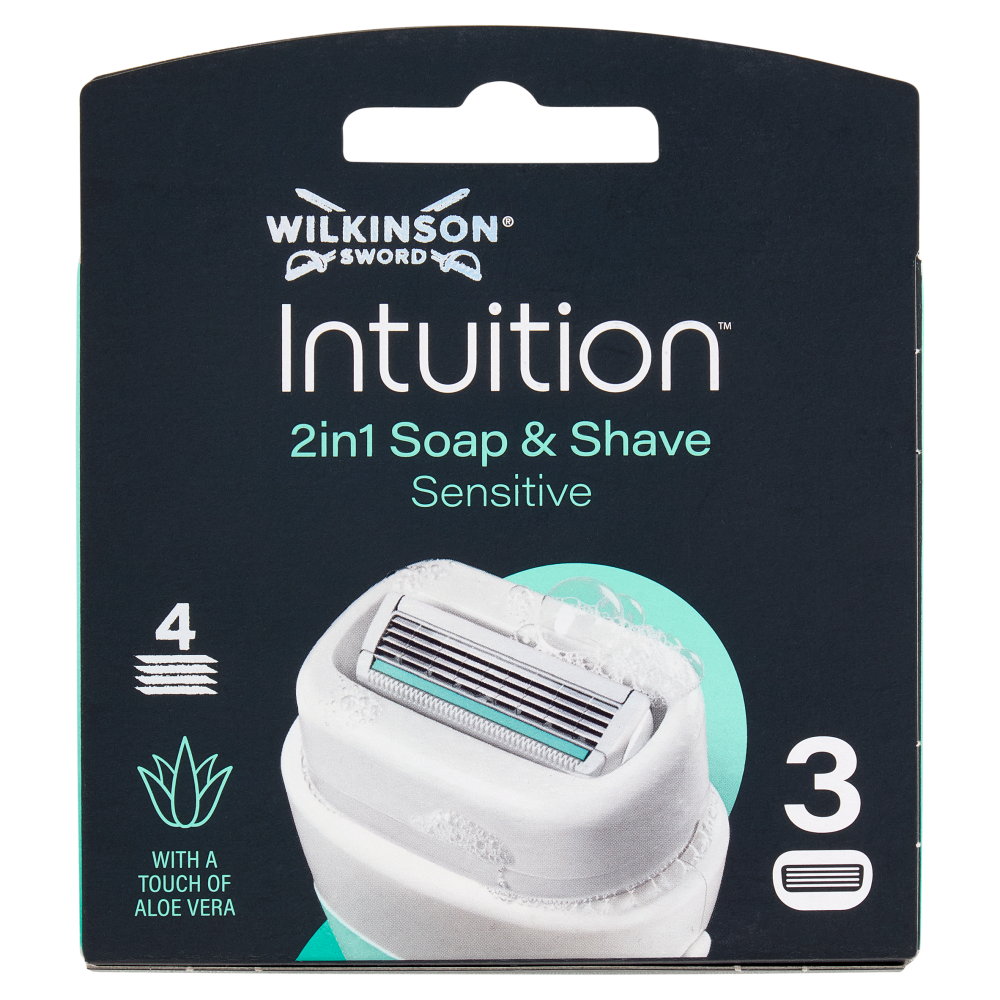 Wilkinson Sword Intuition 2in1 Soap & Shave Sensitive Lame x3