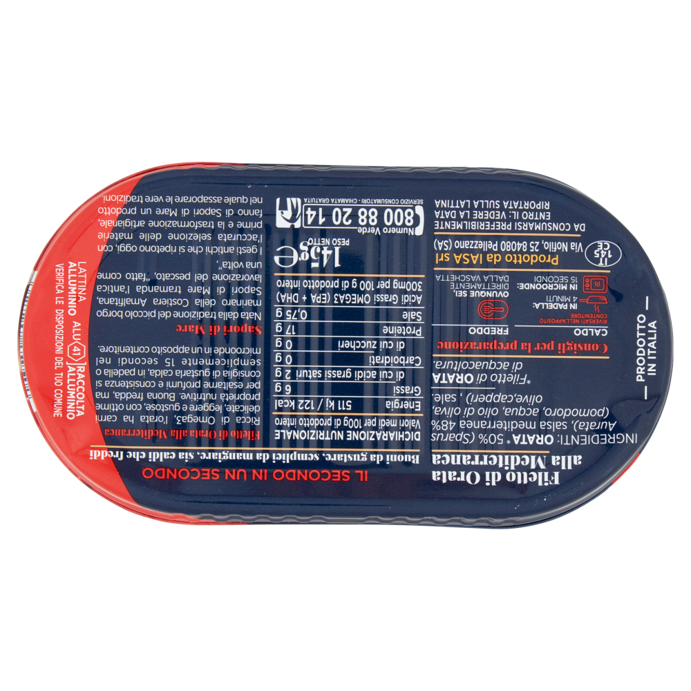 Sapori di Mare Filetto di Orata alla Mediterranea 145 g