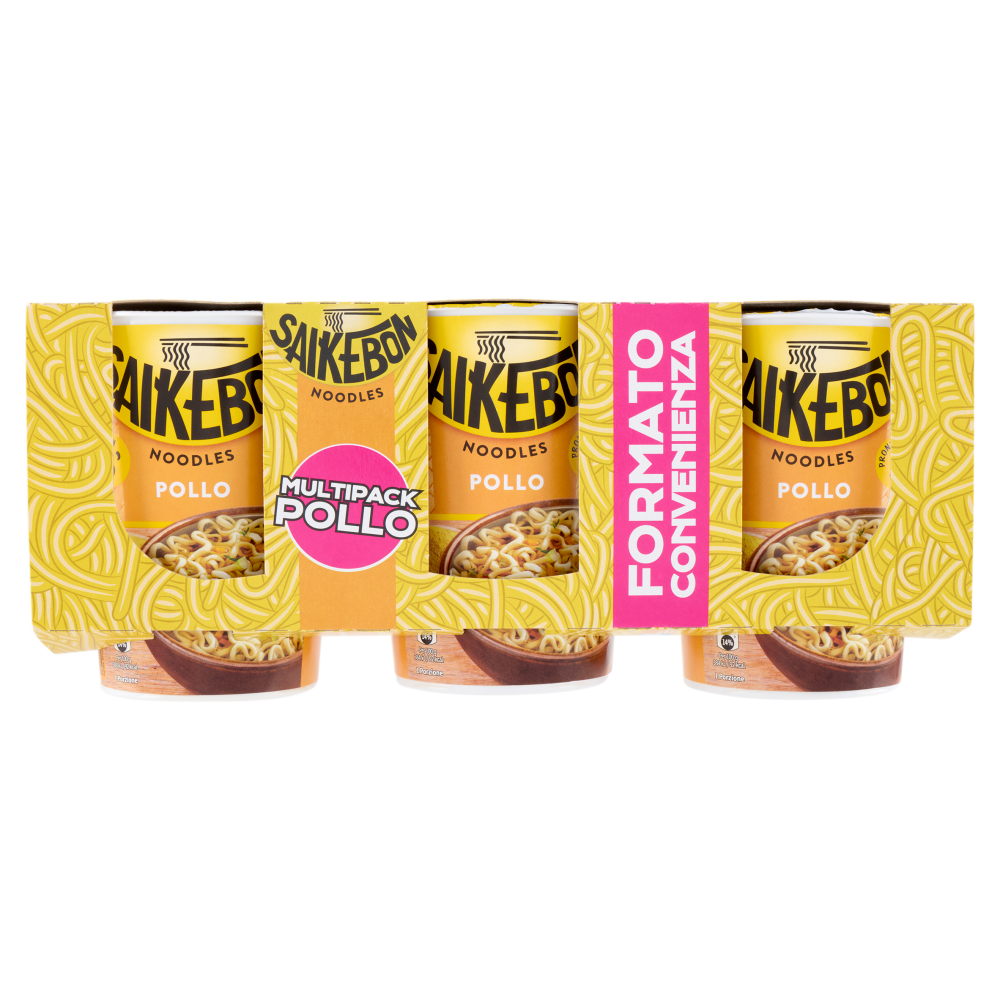 Saikebon Noodles Multipack Pollo 3 x 60 g