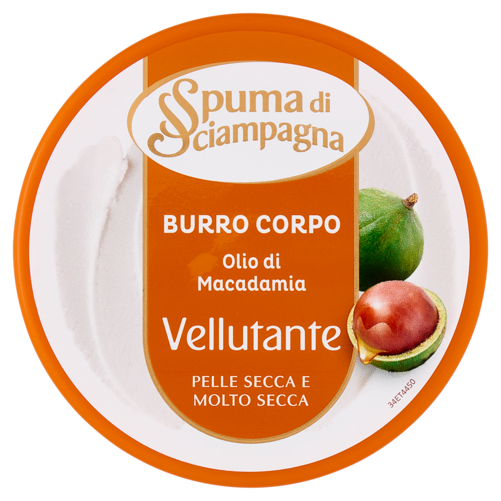 Spuma di Sciampagna Benessere Burro Corpo Vellutante Olio di Macadamia 200 ml