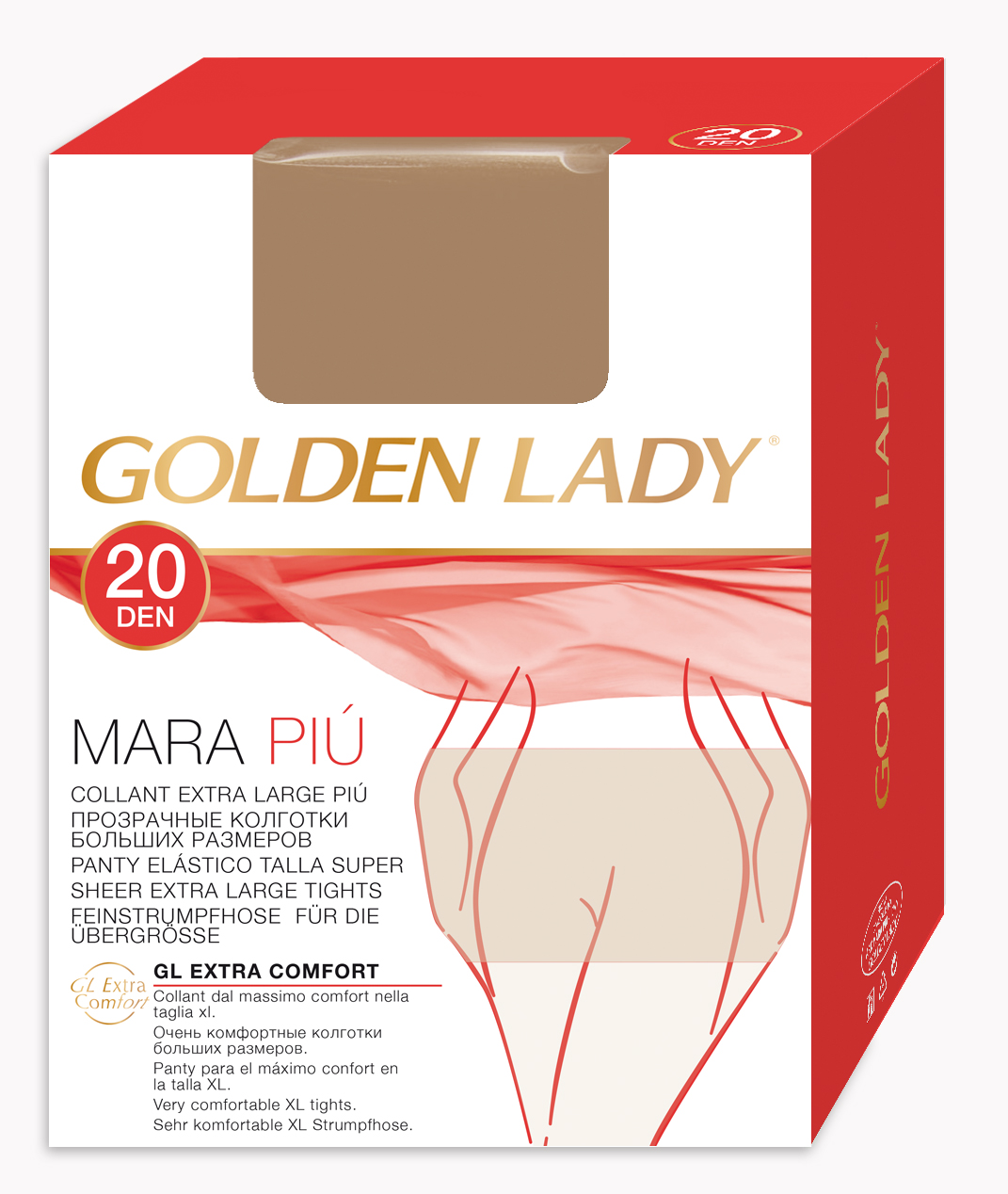 Golden Lady Collant Mara Più 20 Den melon XL