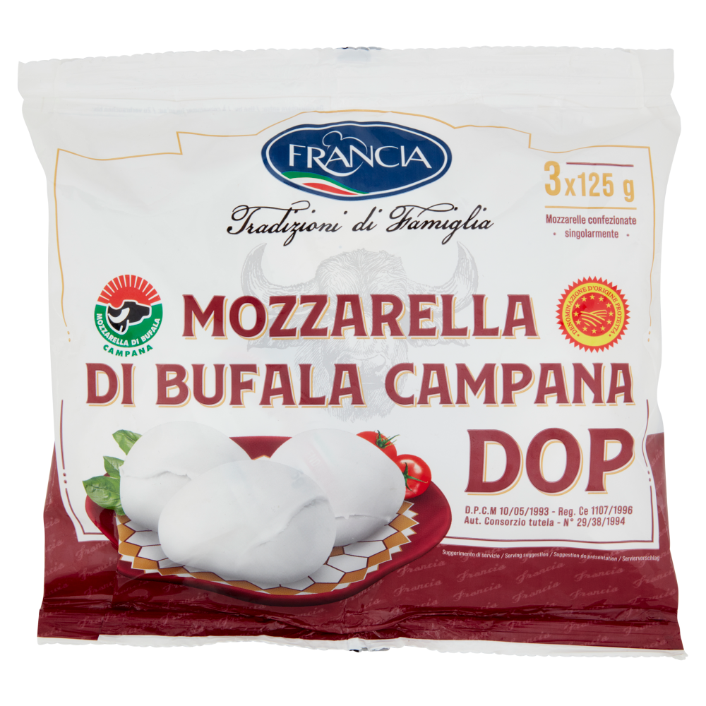 Francia Mozzarella di Bufala Campana DOP 3 x 125 g