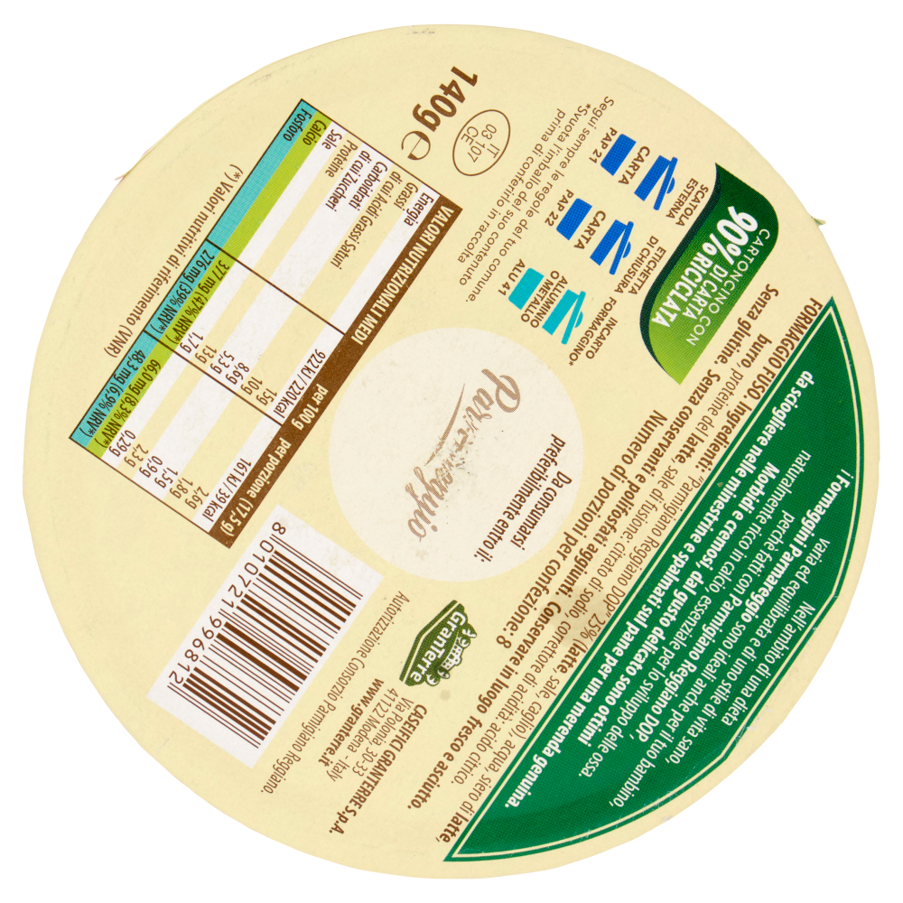 Parmareggio 8 Formaggini al Parmigiano Reggiano 140 g