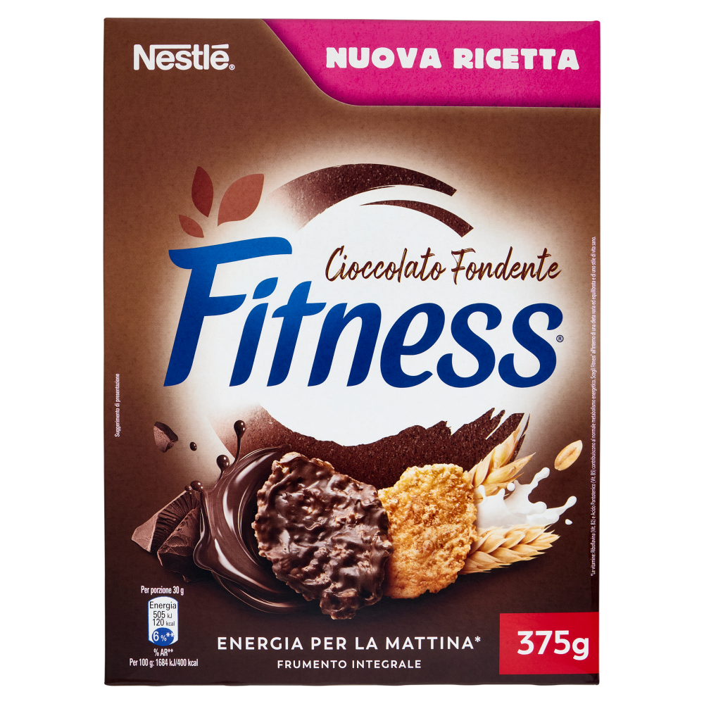 FITNESS Cioccolato Fondente Cereali Integrali con Fiocchi al Cioccolato 375g