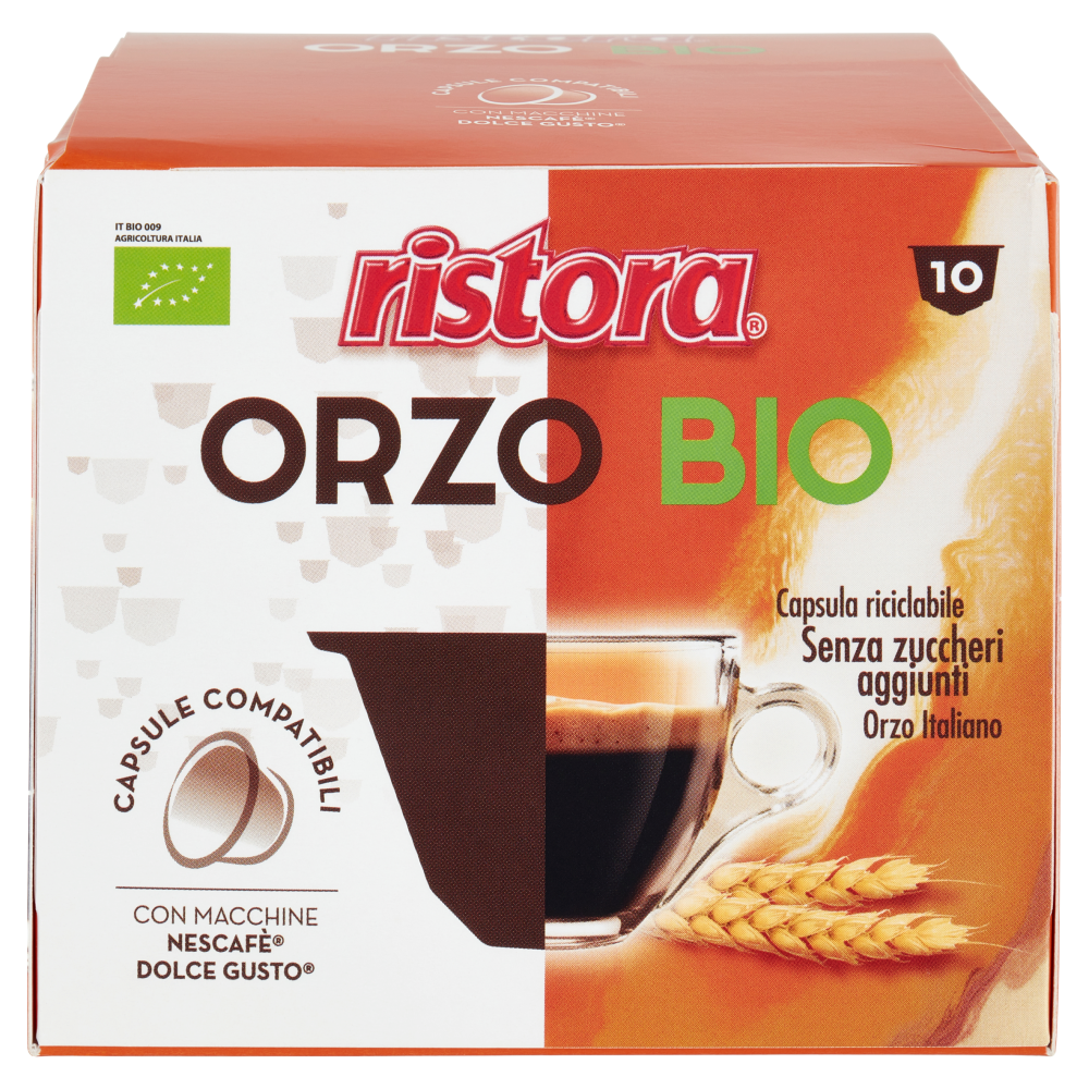 ristora Orzo Bio Capsule Compatibili con Macchine Nescafè Dolce Gusto 10 x 3 g