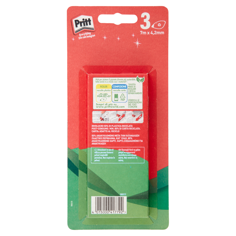 PRITT correttore Mini Roller 4,2mm 7m 3 pz