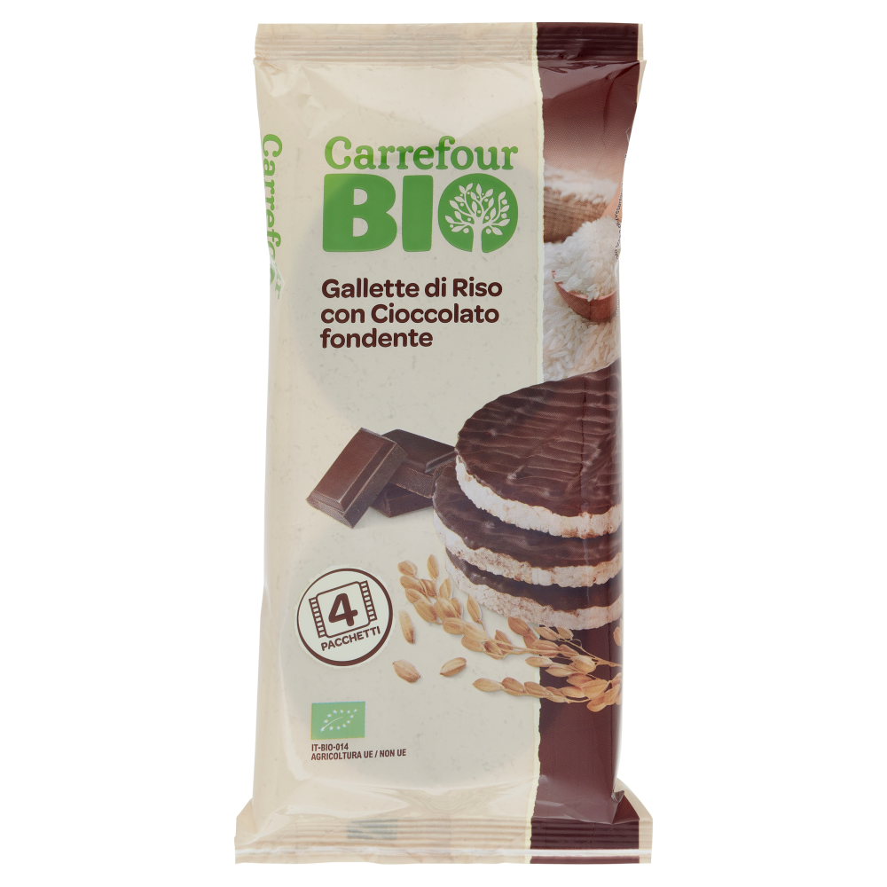 Carrefour Bio Gallette di Riso con Cioccolato fondente 4 x 34 g