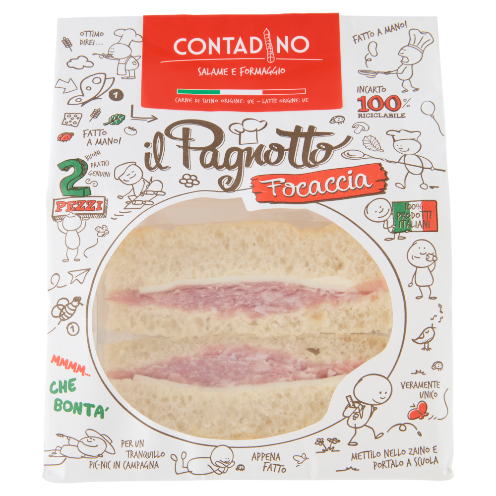 Parma Is il Pagnotto Contadino Salame e Formaggio 2 Pezzi 160 g