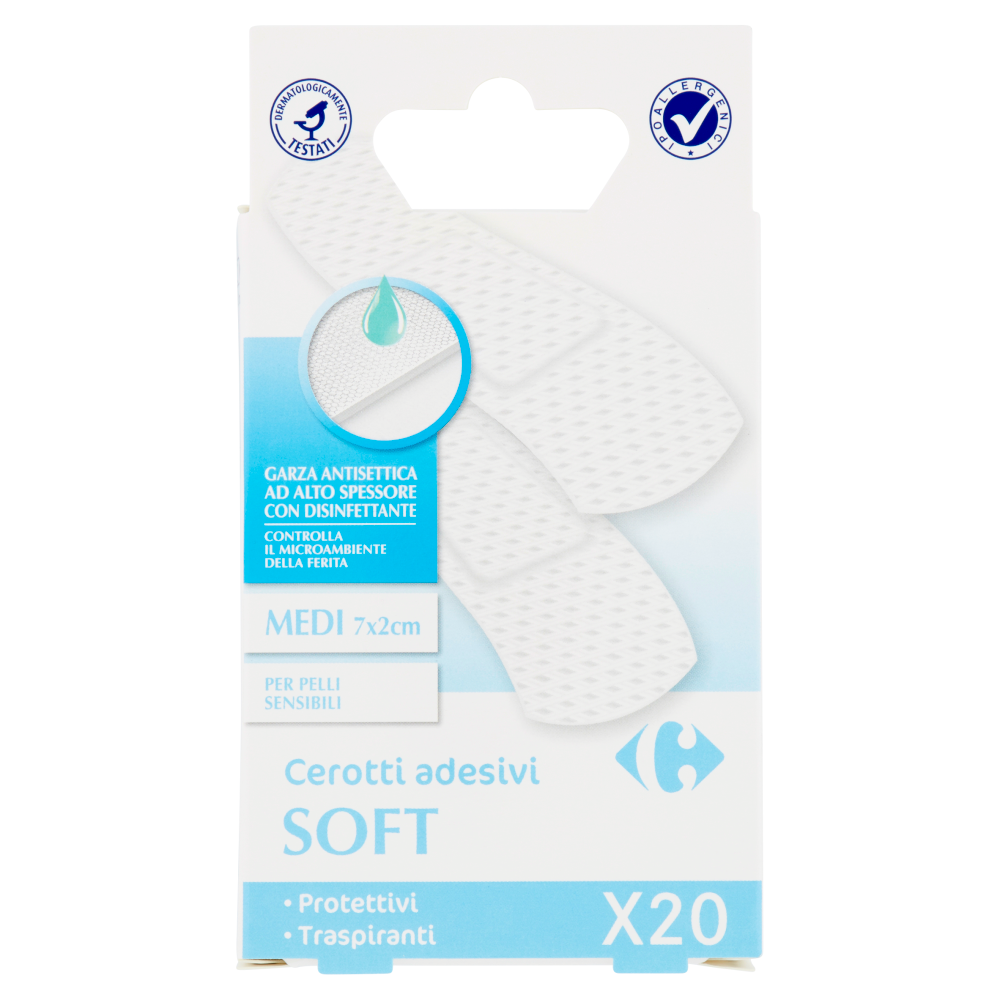 Carrefour Soft Cerotti adesivi Medi 20 pz