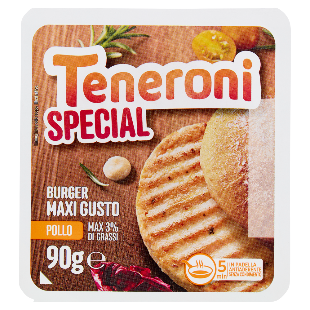 Teneroni Special Burger Maxi Gusto Pollo 90 g