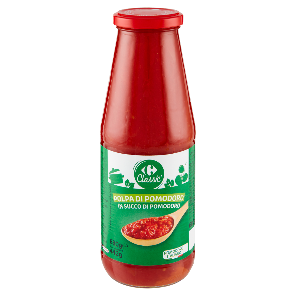 Carrefour Classic Polpa di Pomodoro in Succo di Pomodoro  680 g