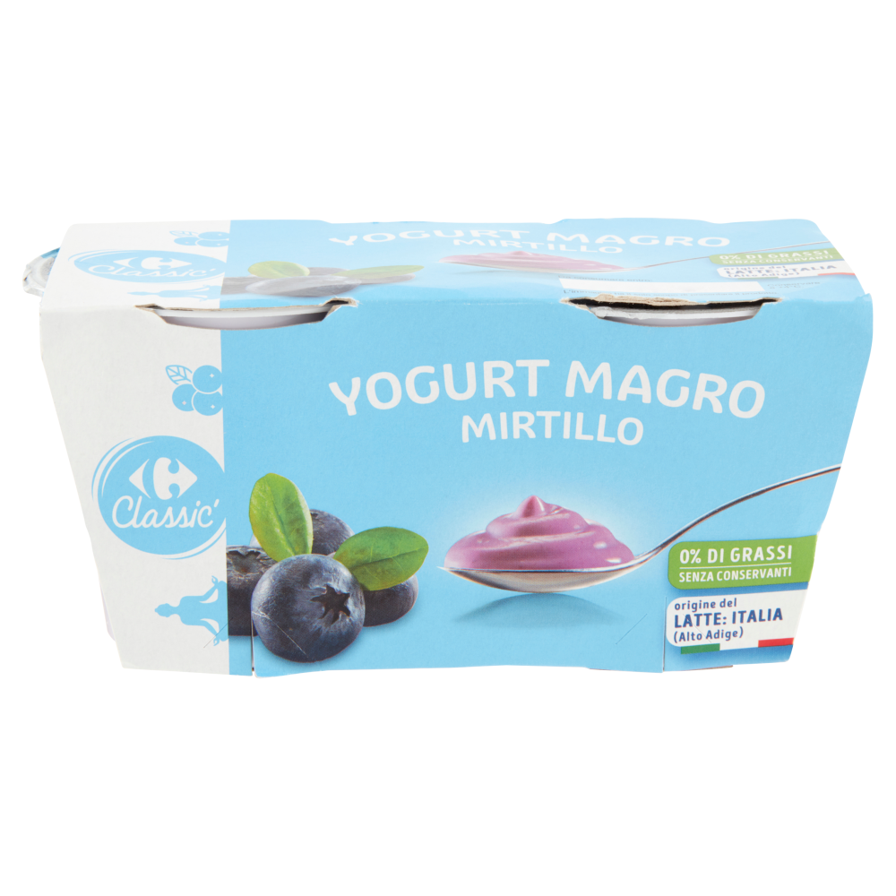 Carrefour Classic Yogurt Magro Mirtillo 2 x 125 g