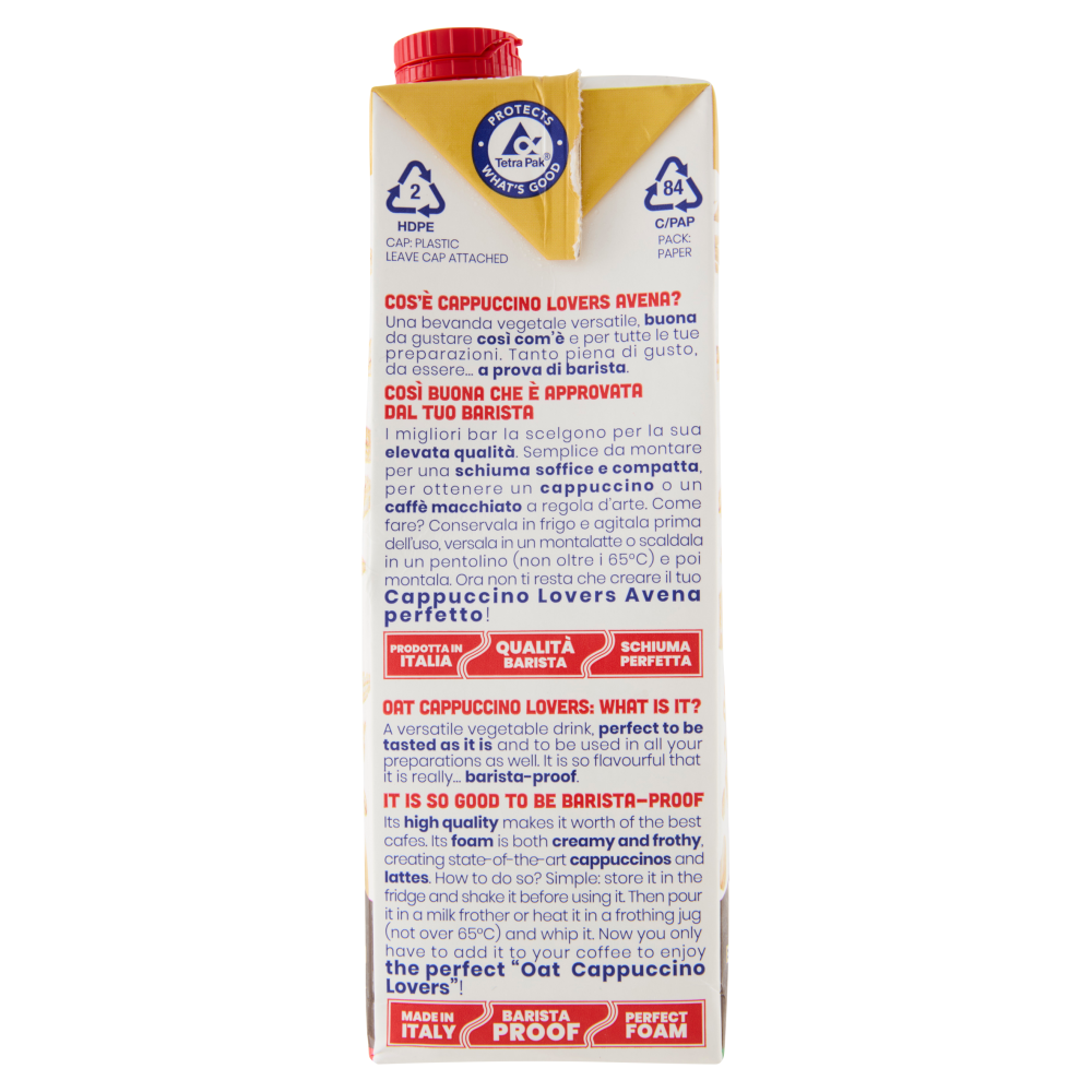 Cappuccino Lovers Avena 1 Litro