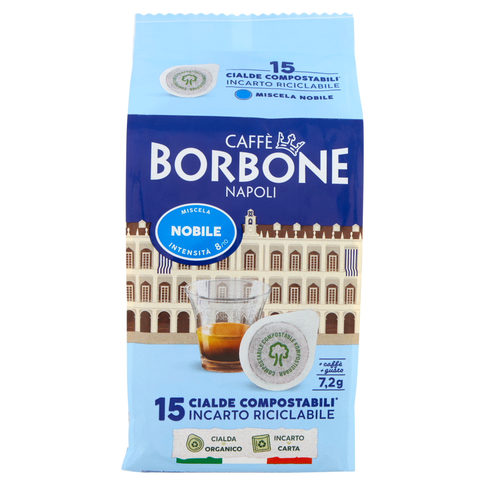 Caff&egrave; Borbone Miscela Nobile Cialde Compostabili* 15 x 7,2 g