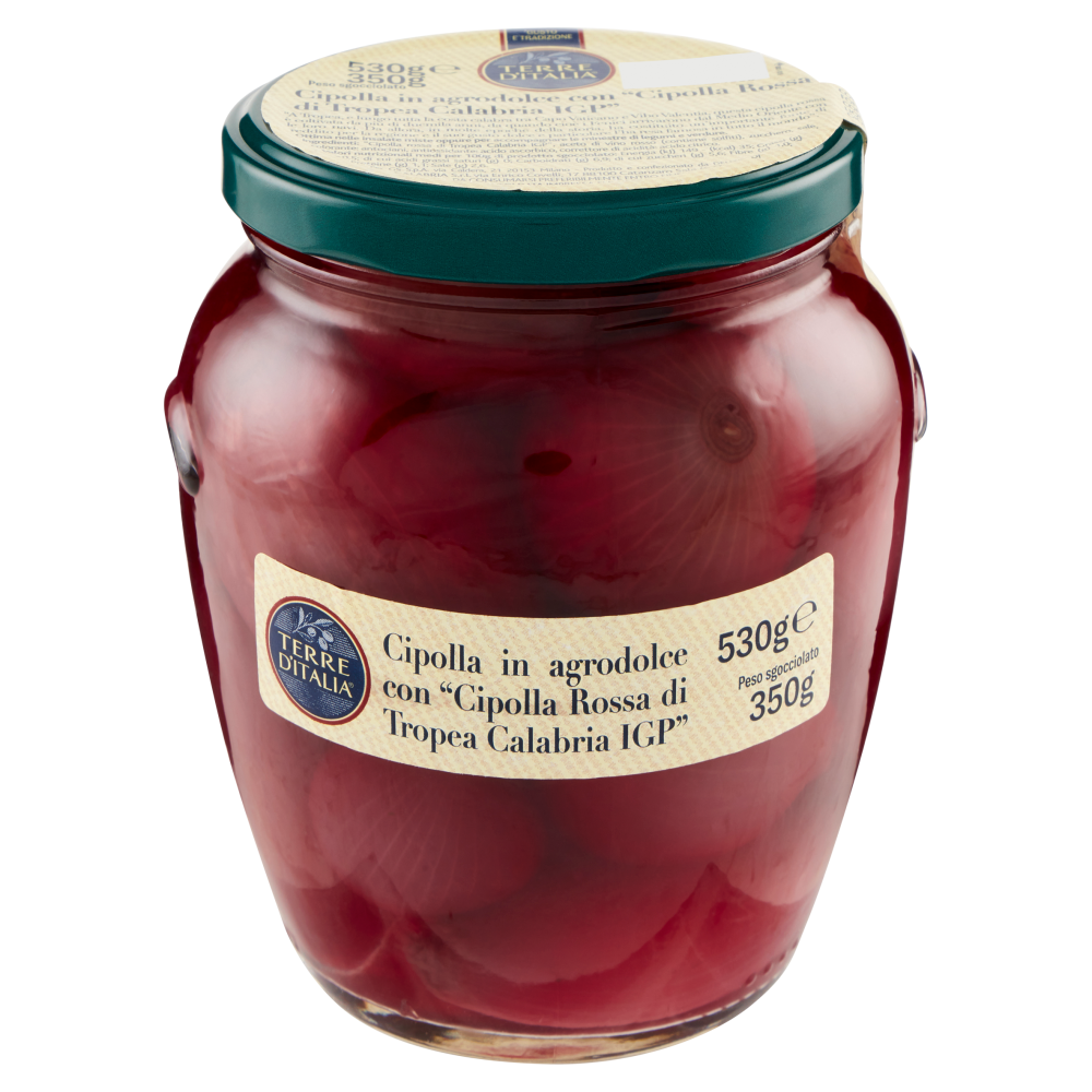 Terre d'Italia Cipolla in agrodolce con "Cipolla Rossa di Tropea Calabria IGP" 530 g