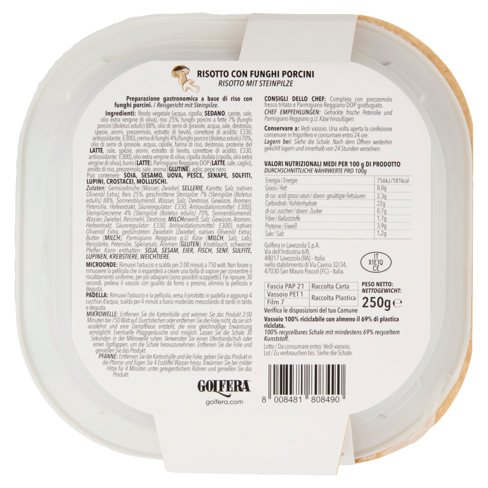 Golfera Ben Fatto Risotto con Funghi Porcini 250 g
