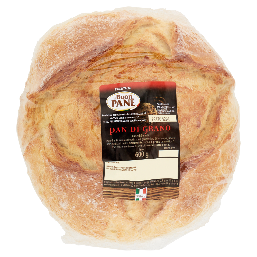 il Buon Pane Pan di Grano 600 g