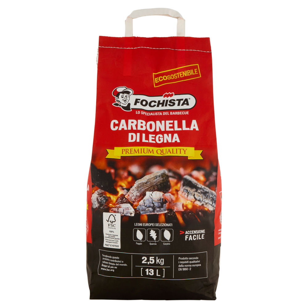 Fochista Carbonella di Legna Premium Quality 2,5 kg