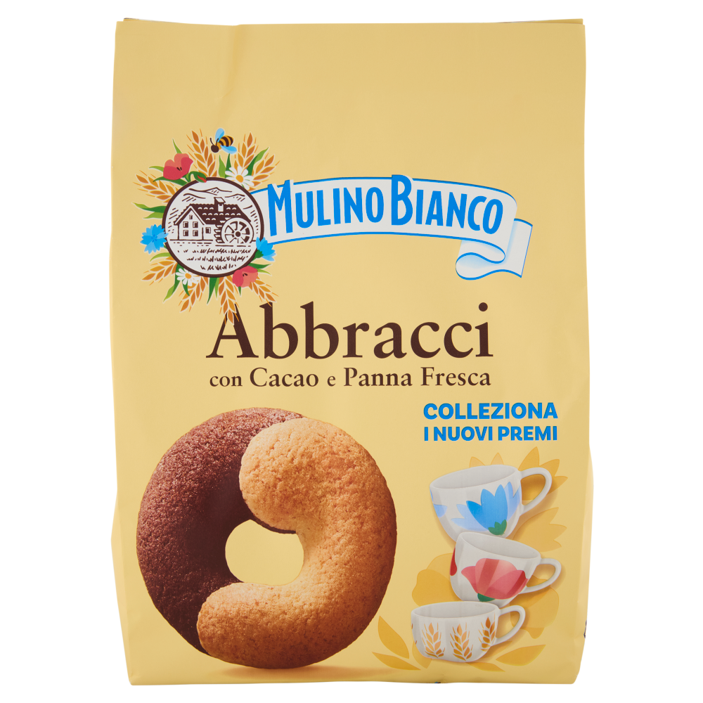 Mulino Bianco Abbracci Biscotti con Cacao e Panna Fresca 700g
