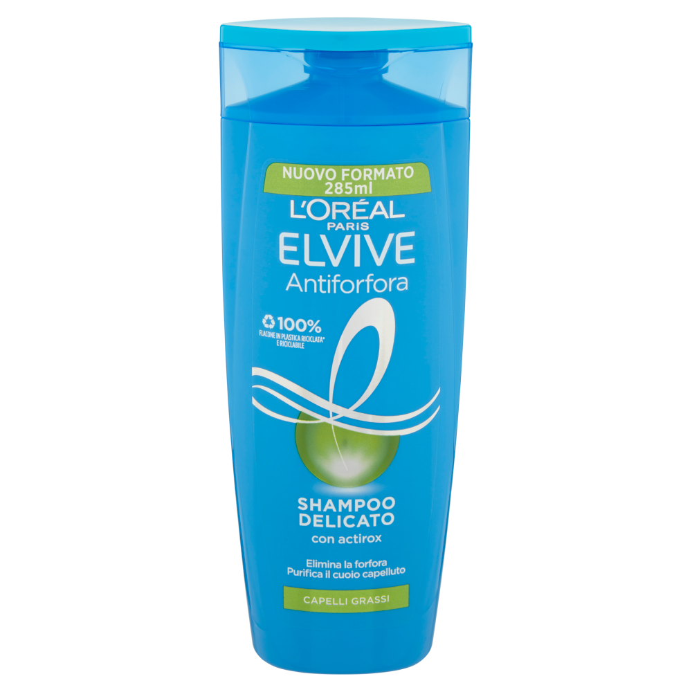 L'Oréal Paris Shampoo Elvive Antiforfora, Per Capelli Grassi, 285 ml
