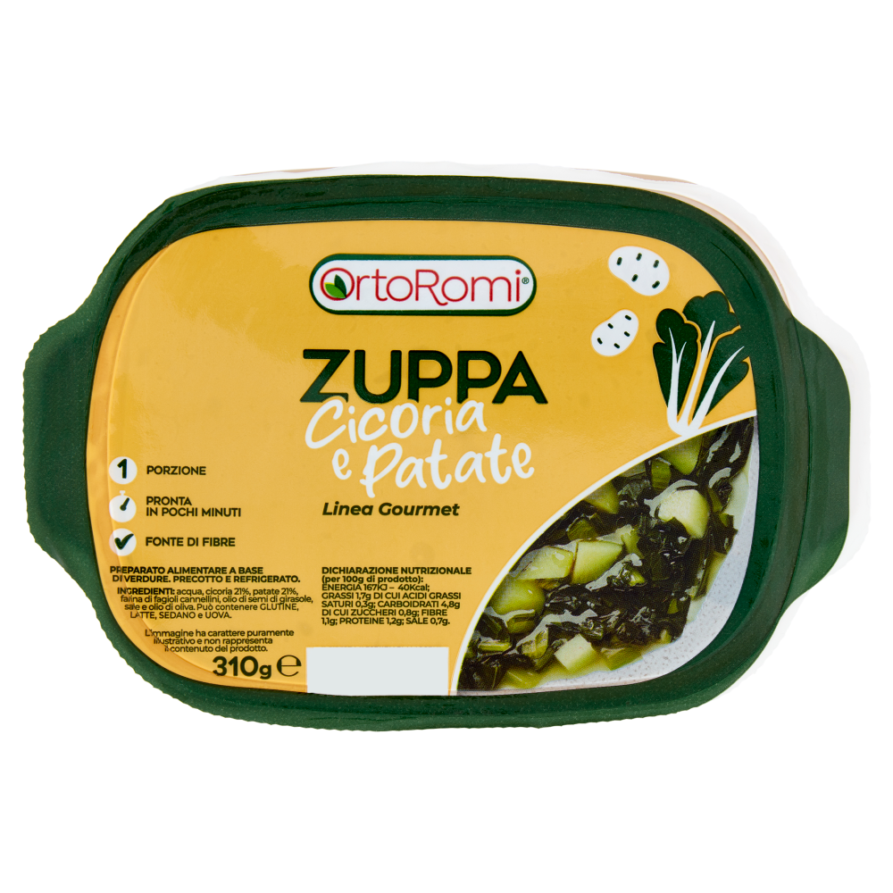 OrtoRomi Linea Gourmet Zuppa Cicoria e Patate 310 g