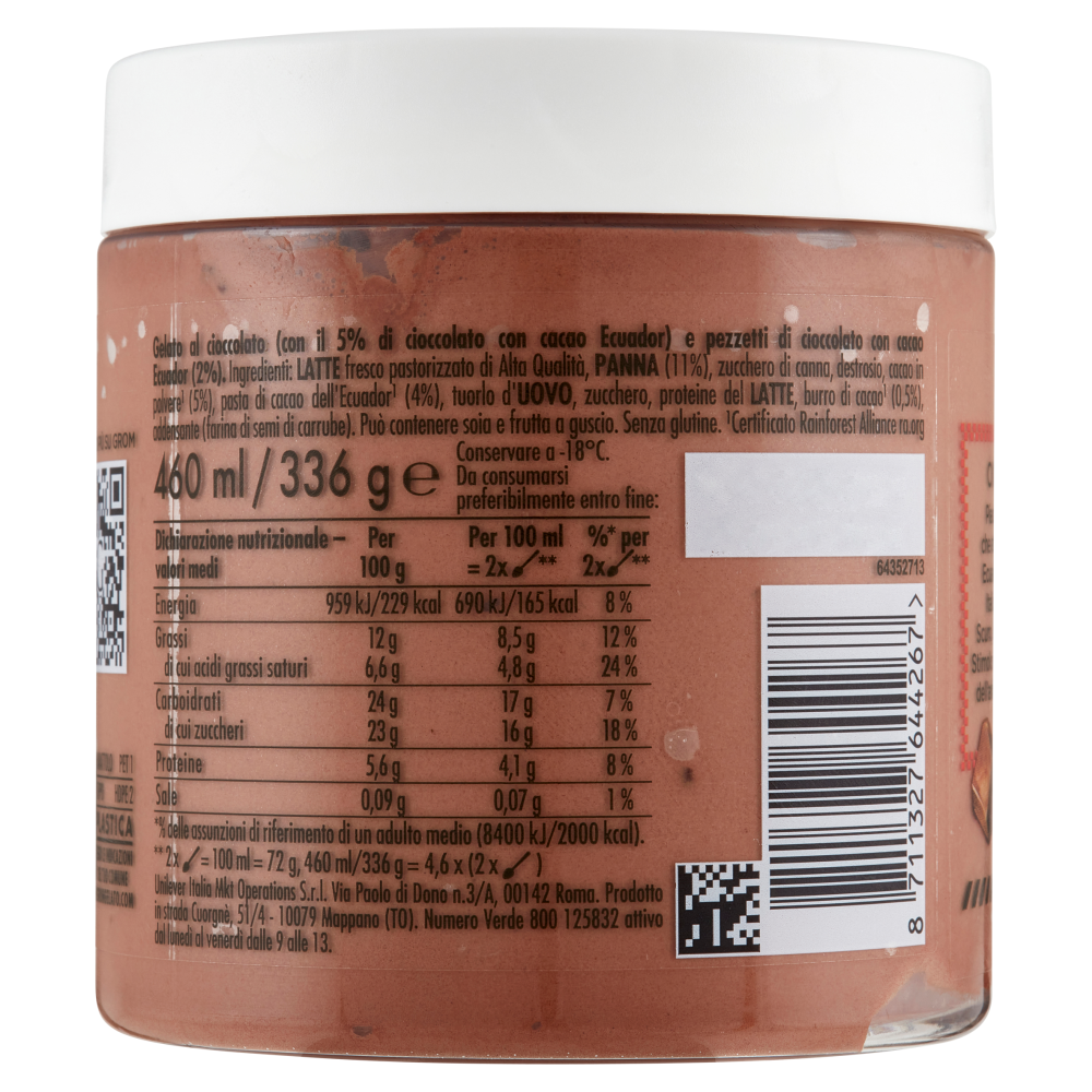 Grom Cioccolato da Fave di Cacao Ecuador 336 g