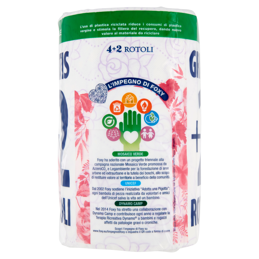 Foxy Seta Carta igienica 2 veli decorata 4+2 maxi rotoli