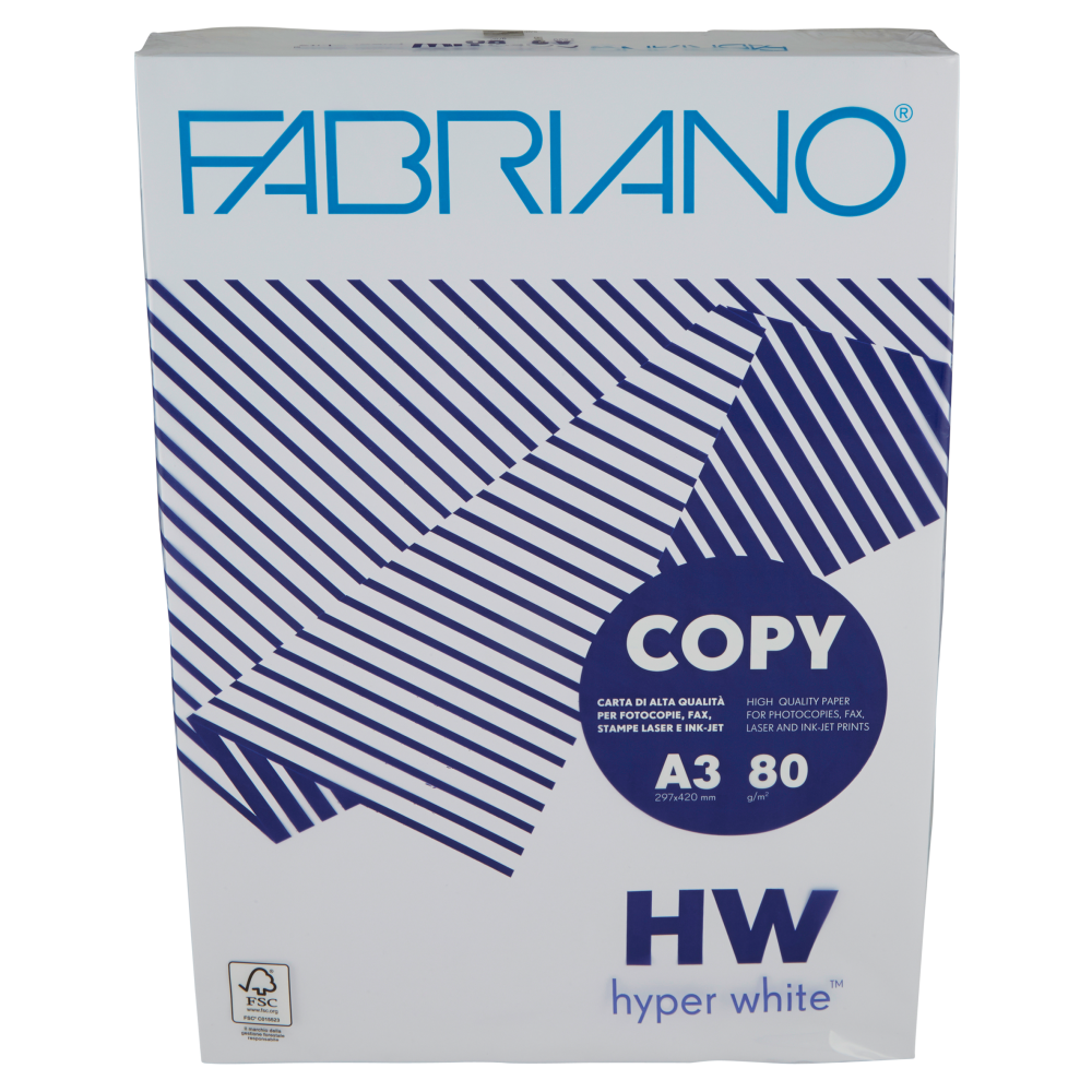 Fabriano Copy HW hyper white A3 80 g/m² 500 fogli