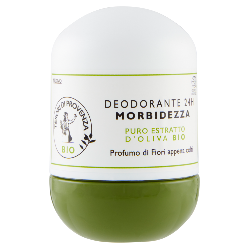 Tesori di Provenza Deodorante, con Olio d'Oliva Biologico, Ricco in Polifenoli Antiossidanti, 50 ml