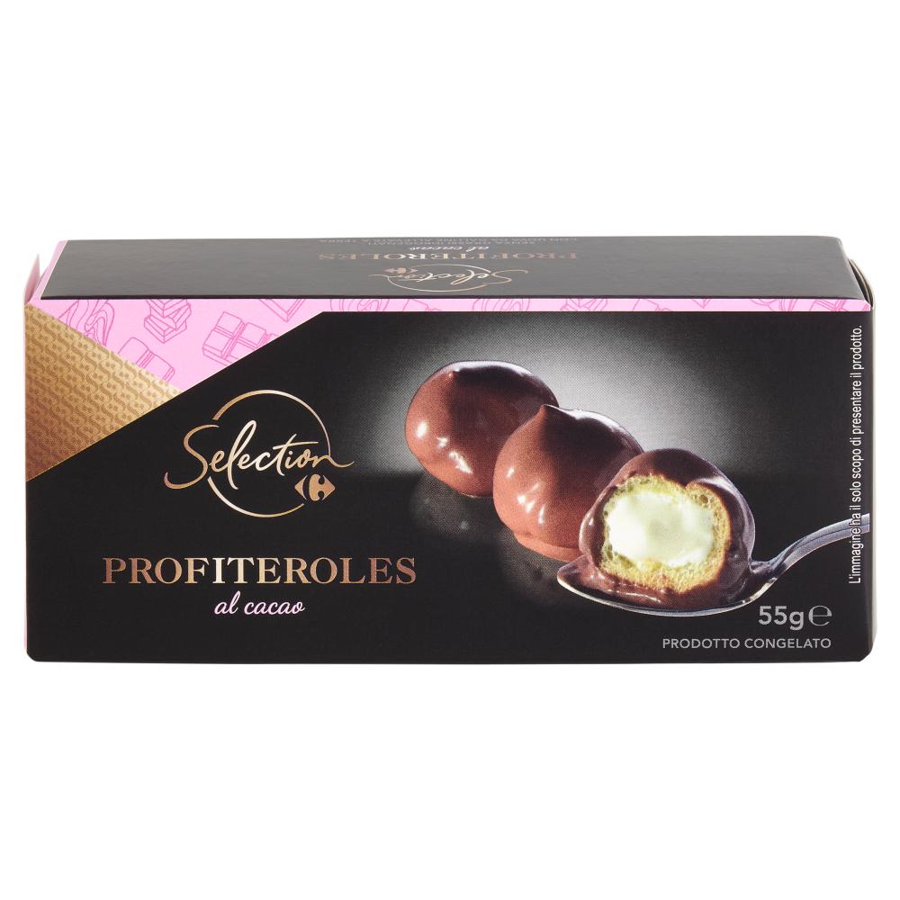 Carrefour Selection Profiteroles al cacao Prodotto Congelato 55 g