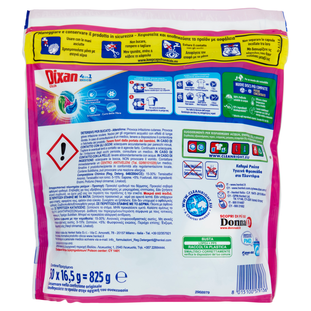 DIXAN Discs Color 50pz (825g)