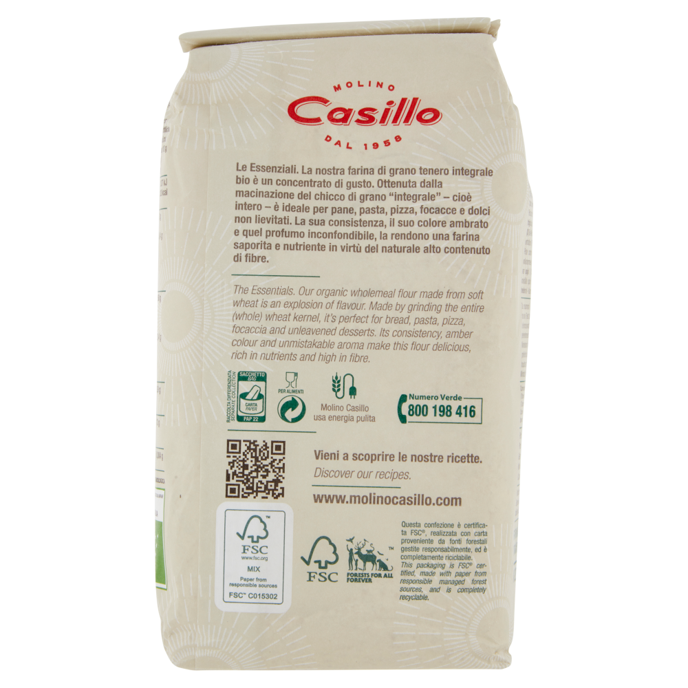 Molino Casillo Integrale Bio Farina Integrale Bio 1000 g
