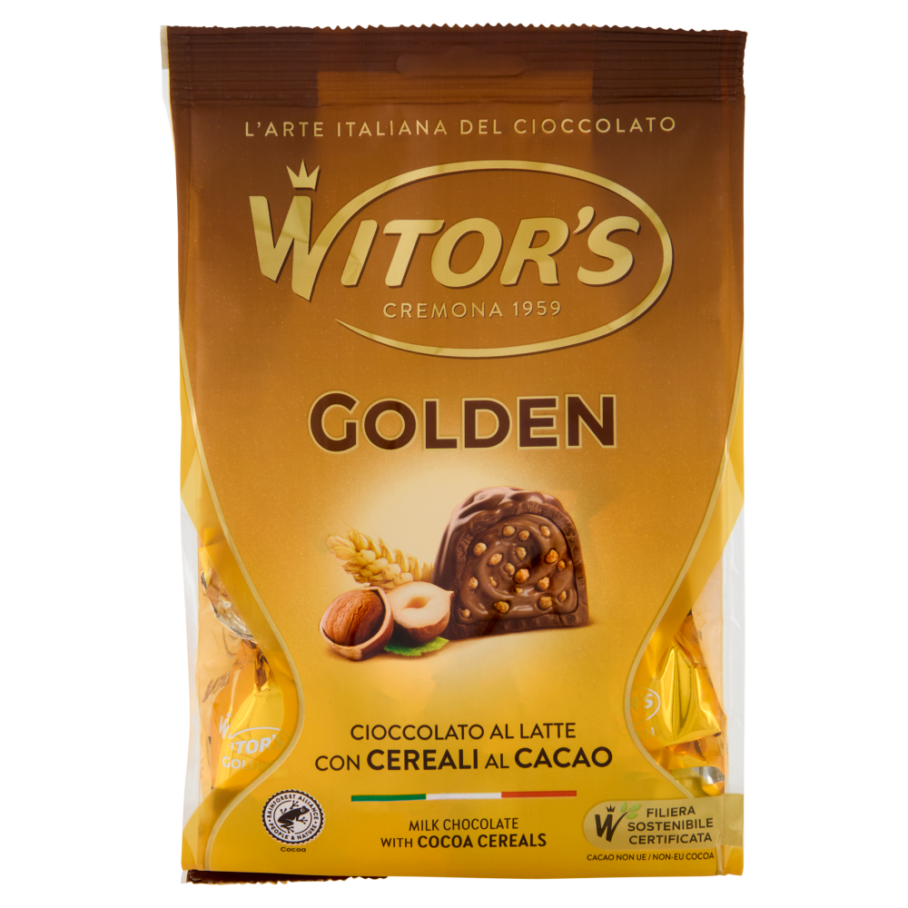 Witor's Golden Cioccolato al Latte con Cereali al Cacao 200 g