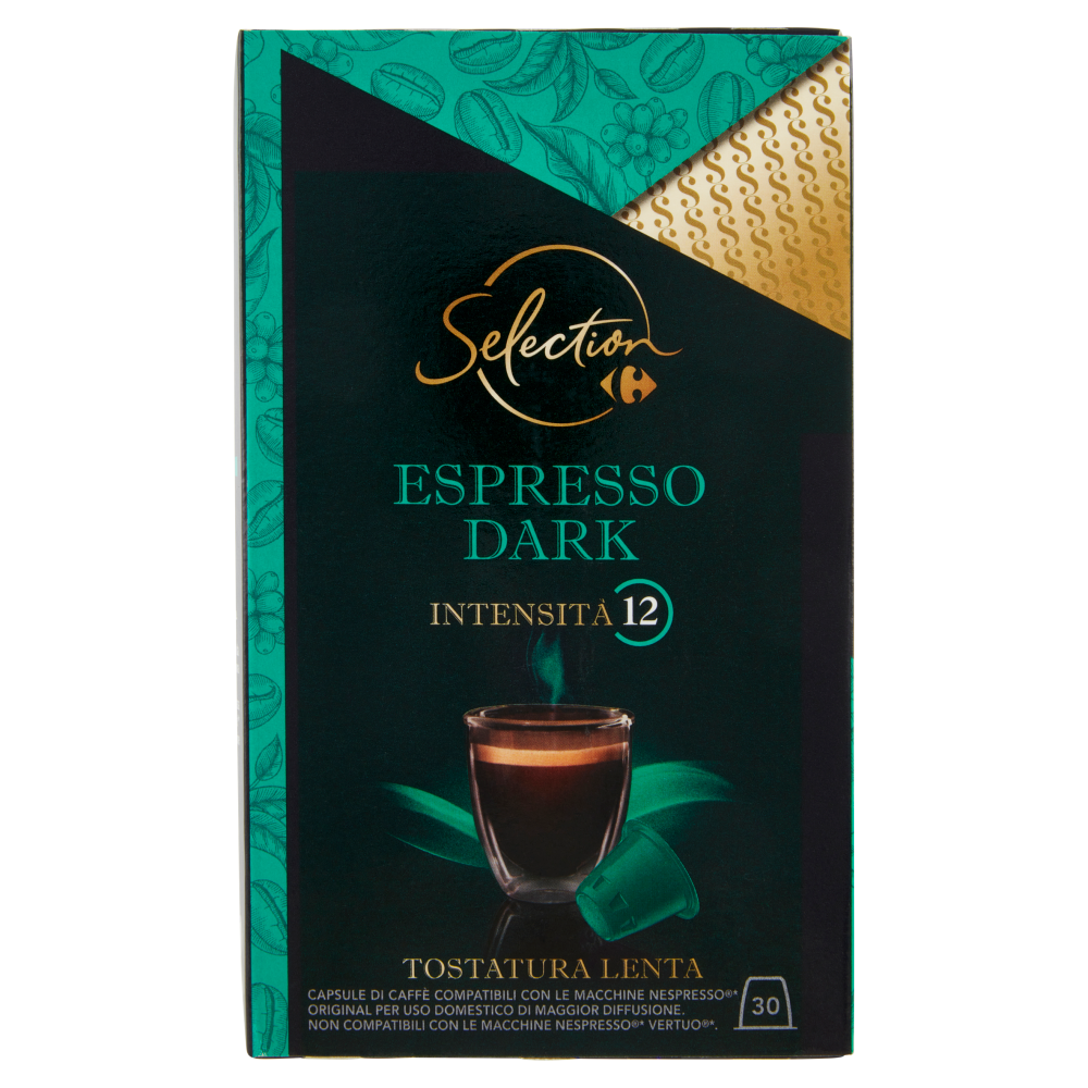 Carrefour Selection Espresso Dark Intensità 12 Capsule 30 x 5 g