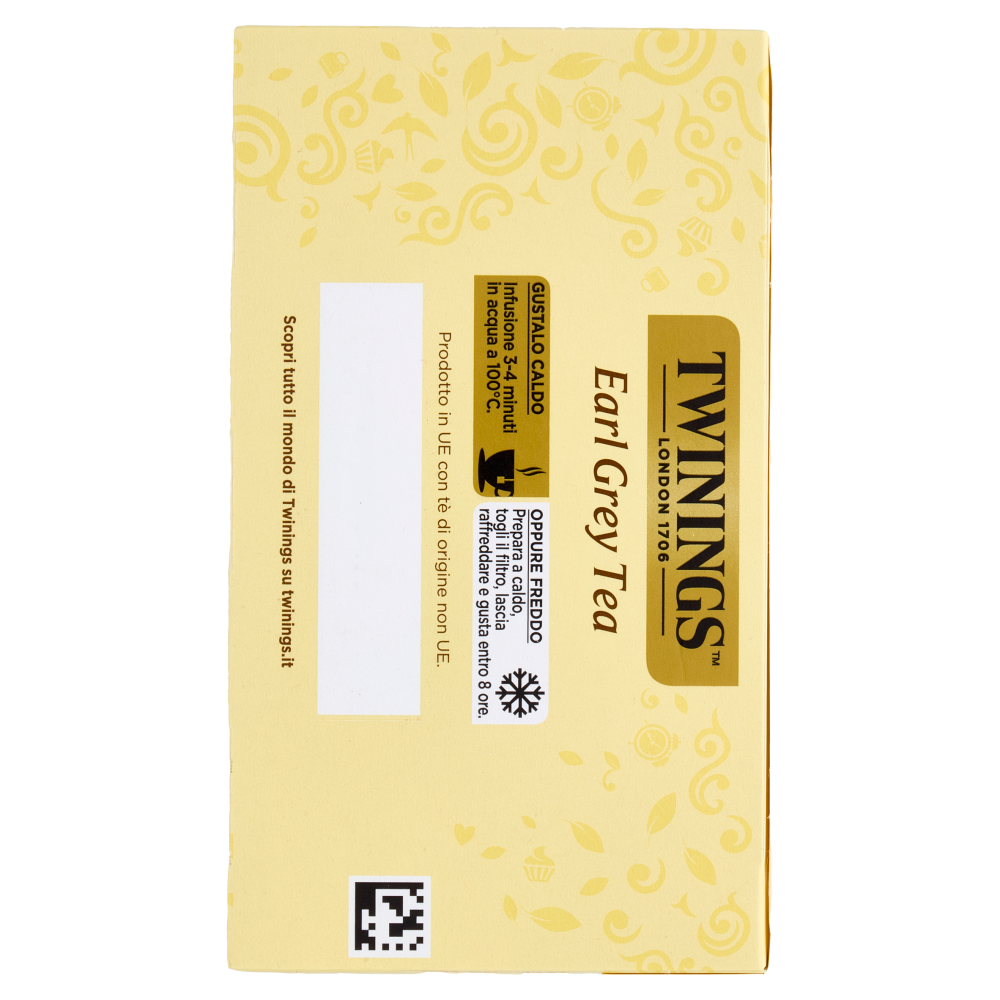Twinings Earl Grey Tè Nero al sapore di Bergamotto 50 filtri The 100  g