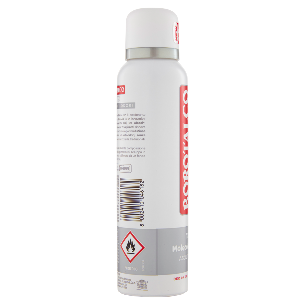 Borotalco purø Profumo di Brezza Muschiata Deo 0% Sali 150 ml
