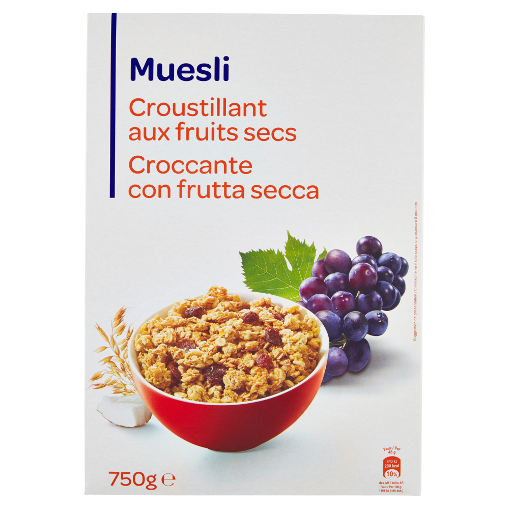 Muesli Croccante con frutta secca 750 g