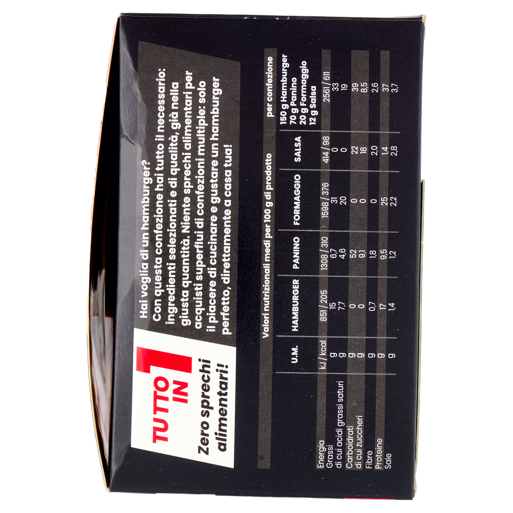 Jubatti BBQ Kit Burger con Carne Fresca di Scottona 252 g