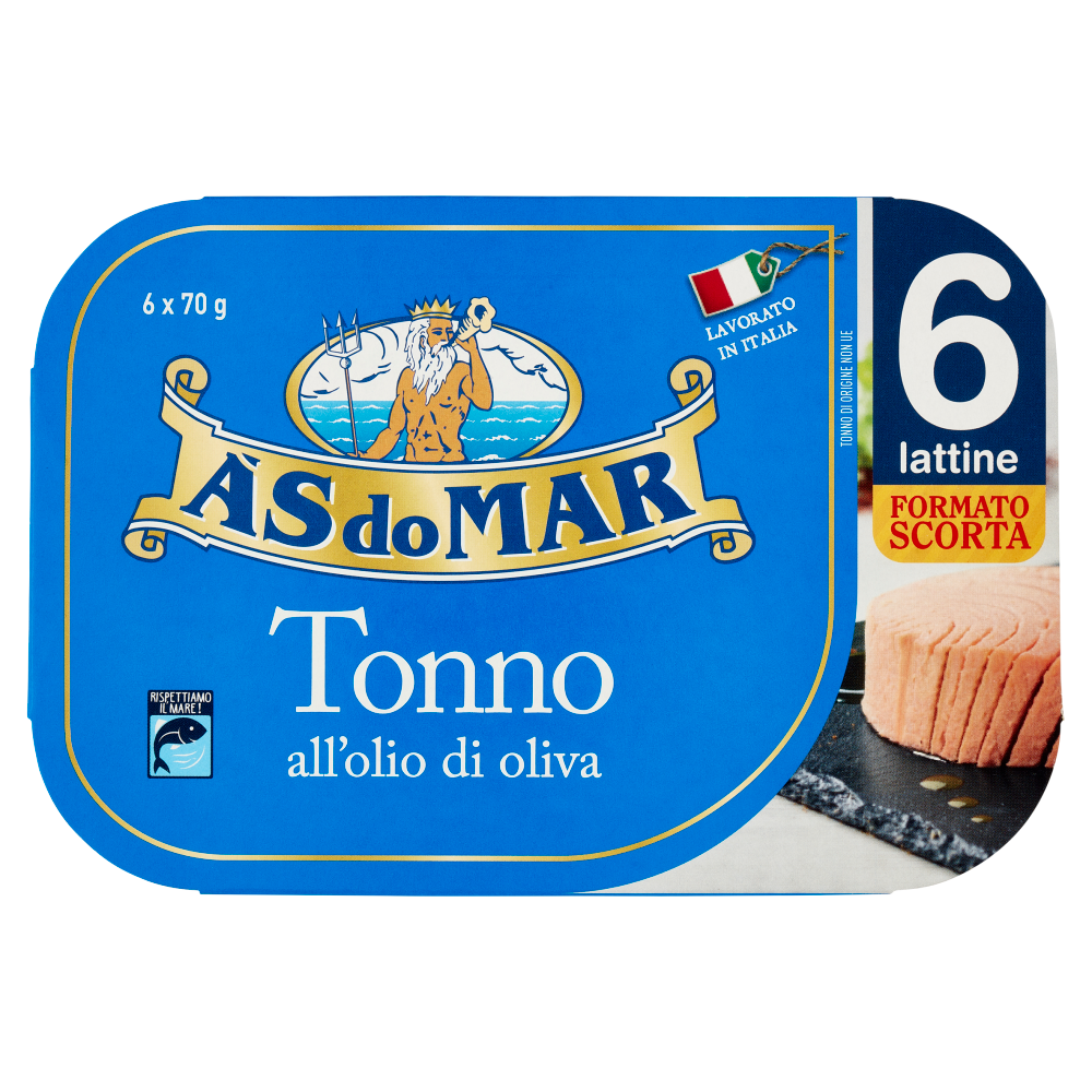 Asdomar Tonno all'olio di oliva 6 x 70 g