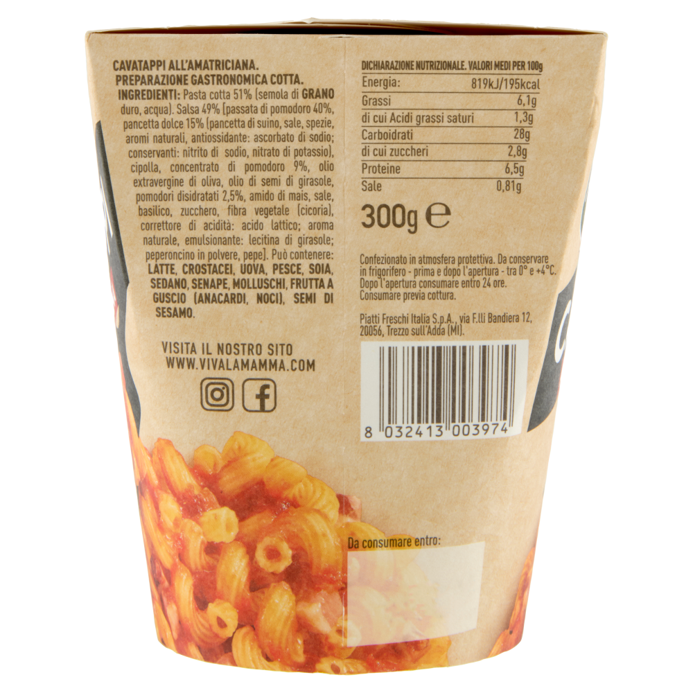 Viva la Mamma & Go Cavatappi all'Amatriciana 300 g