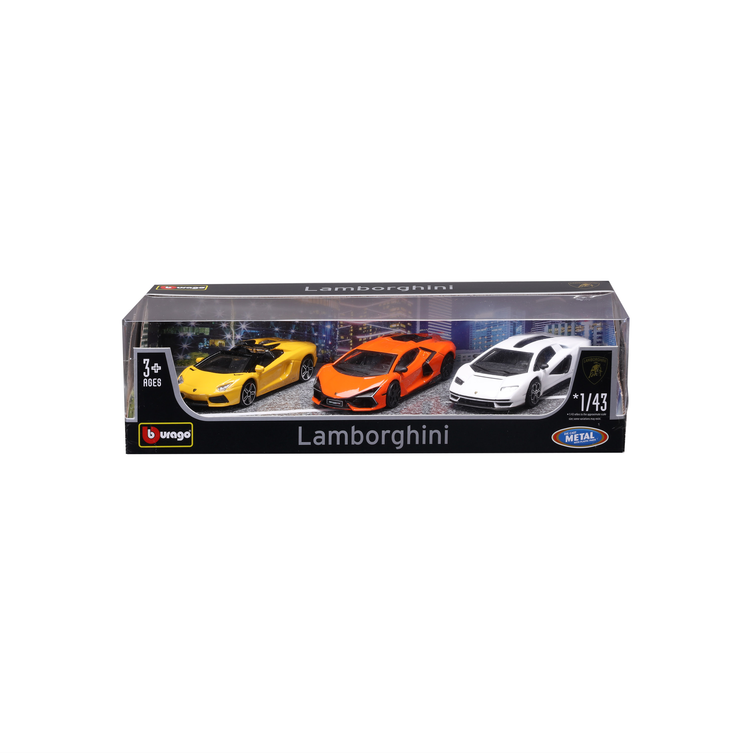 BBURAGO Gift Pack con 3 Auto Lamborghini - 1:43