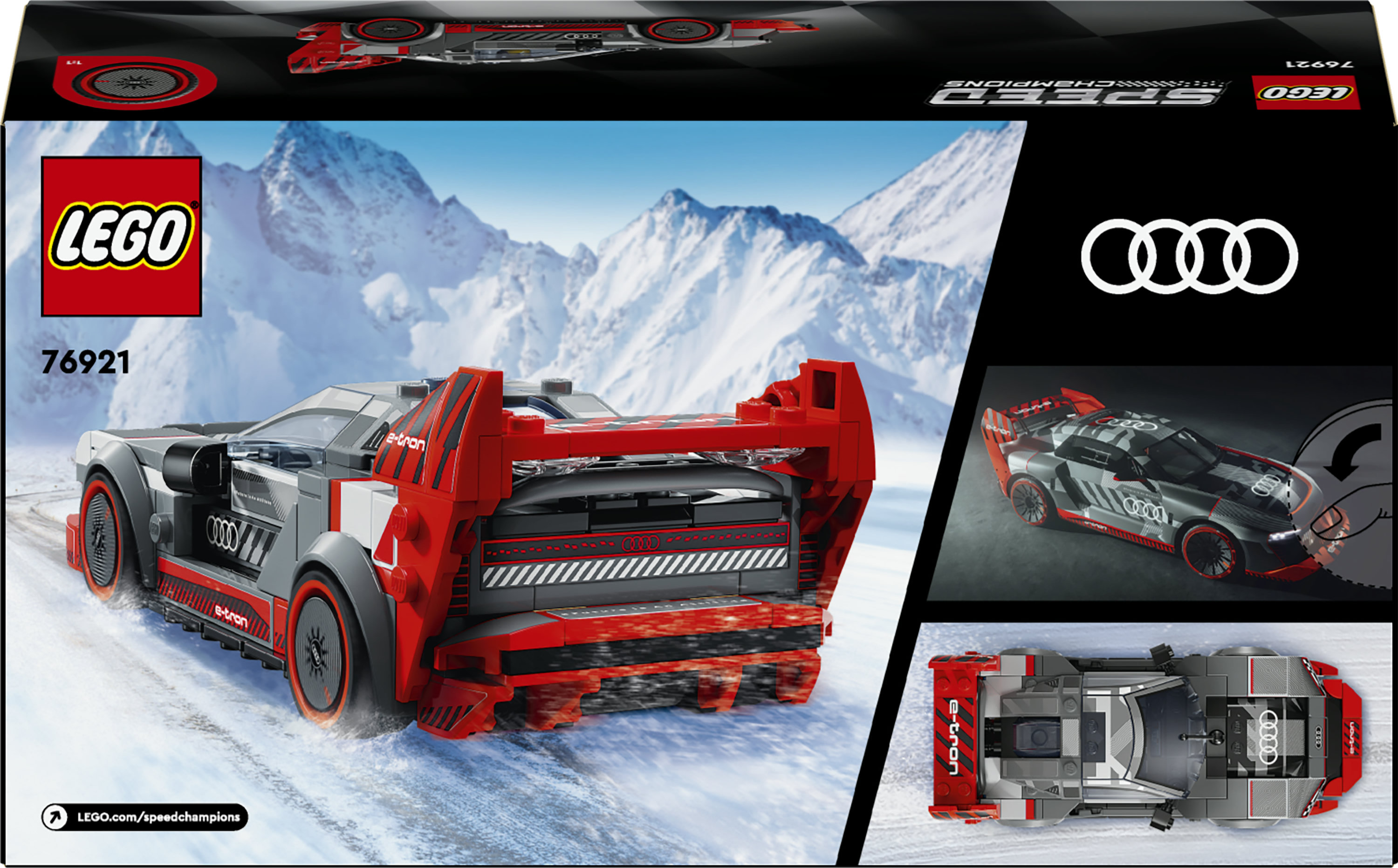 LEGO Speed Champions 76921 Auto da Corsa Audi S1 E-Tron Quattro, Modellino da Costruire di Macchina Giocattolo per Bambini 9+