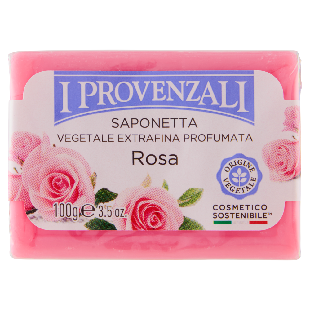 I Provenzali Saponetta Vegetale Extrafina Profumata Rosa 100 g