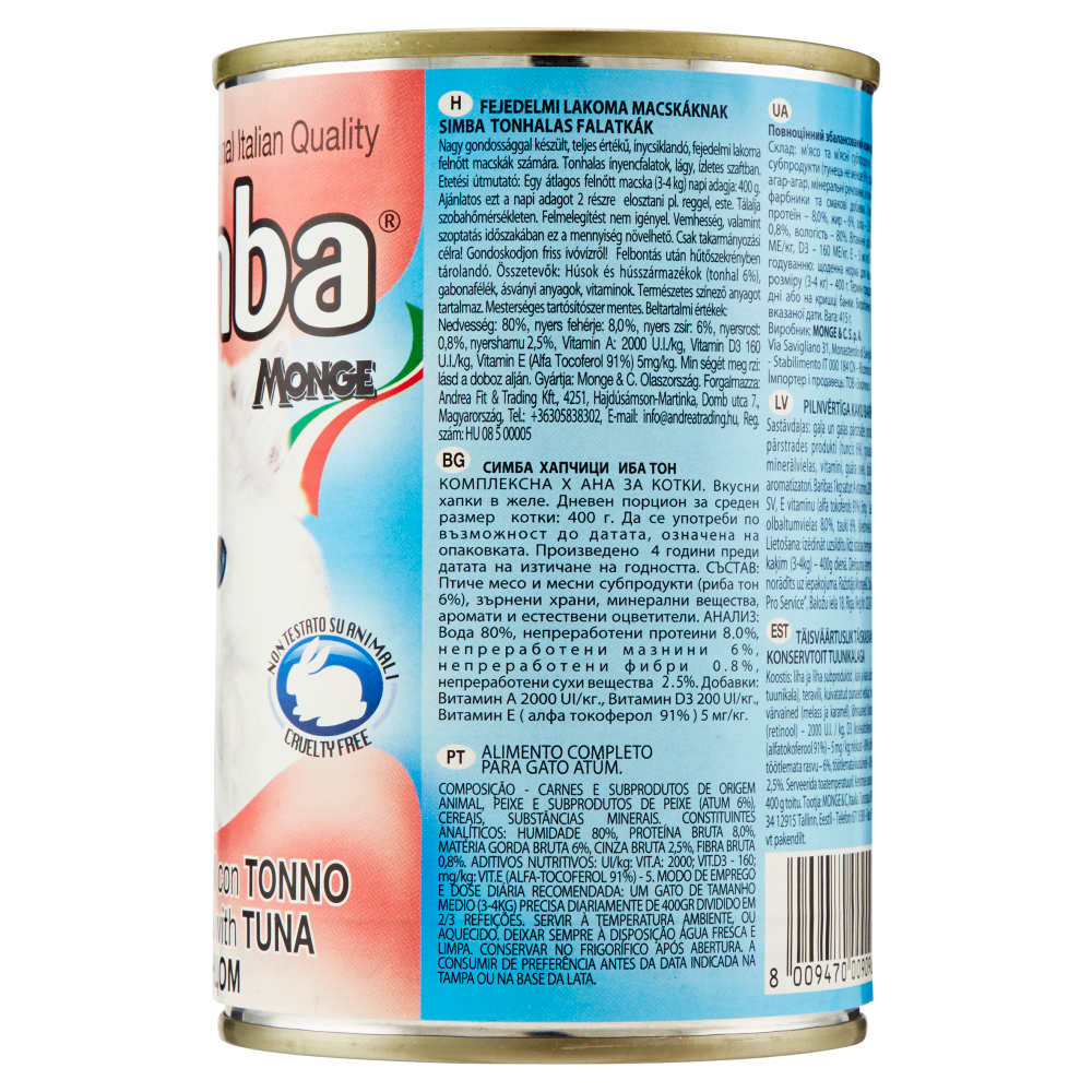 Simba Bocconcini con Tonno 415 g